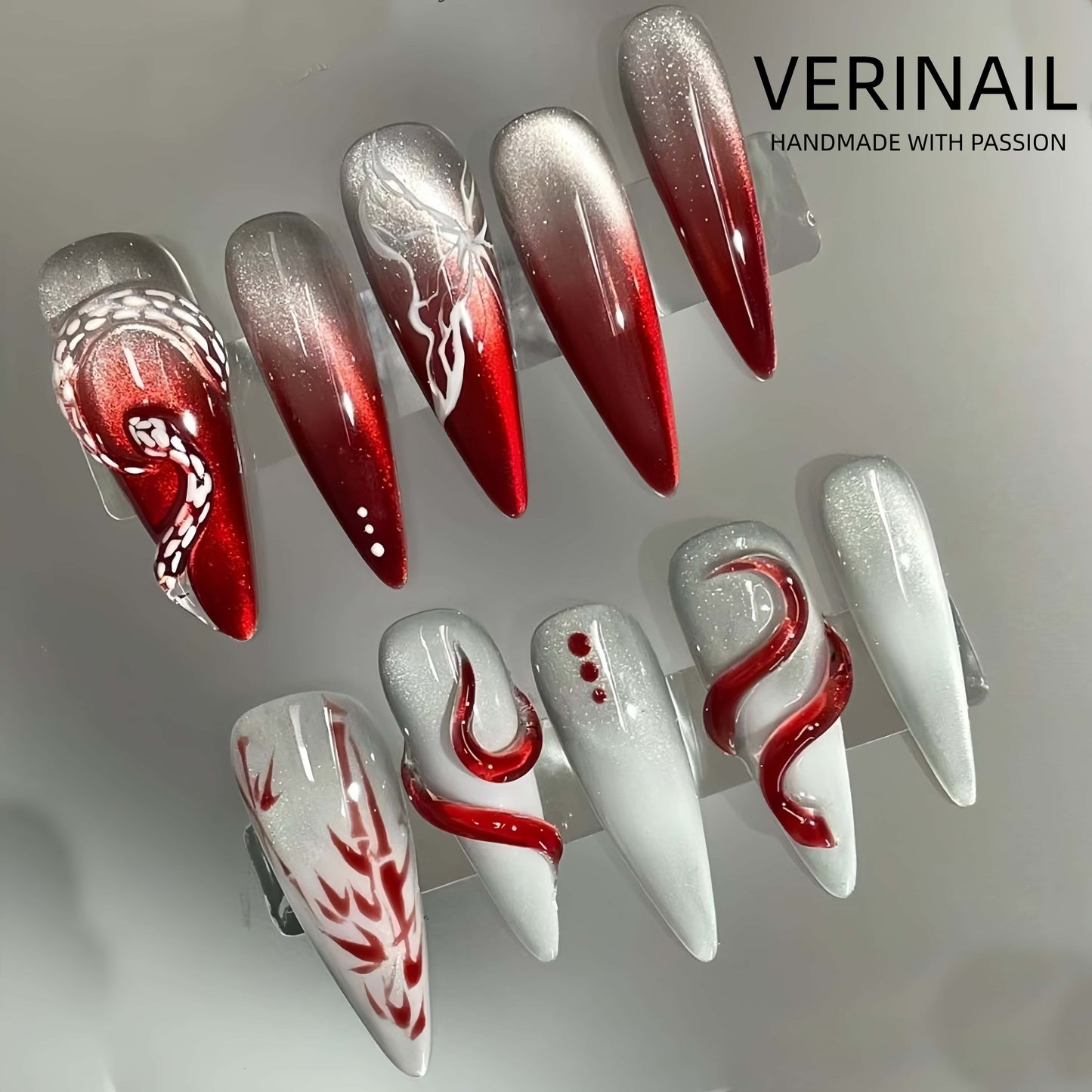 Press On Nails Color Red RD05