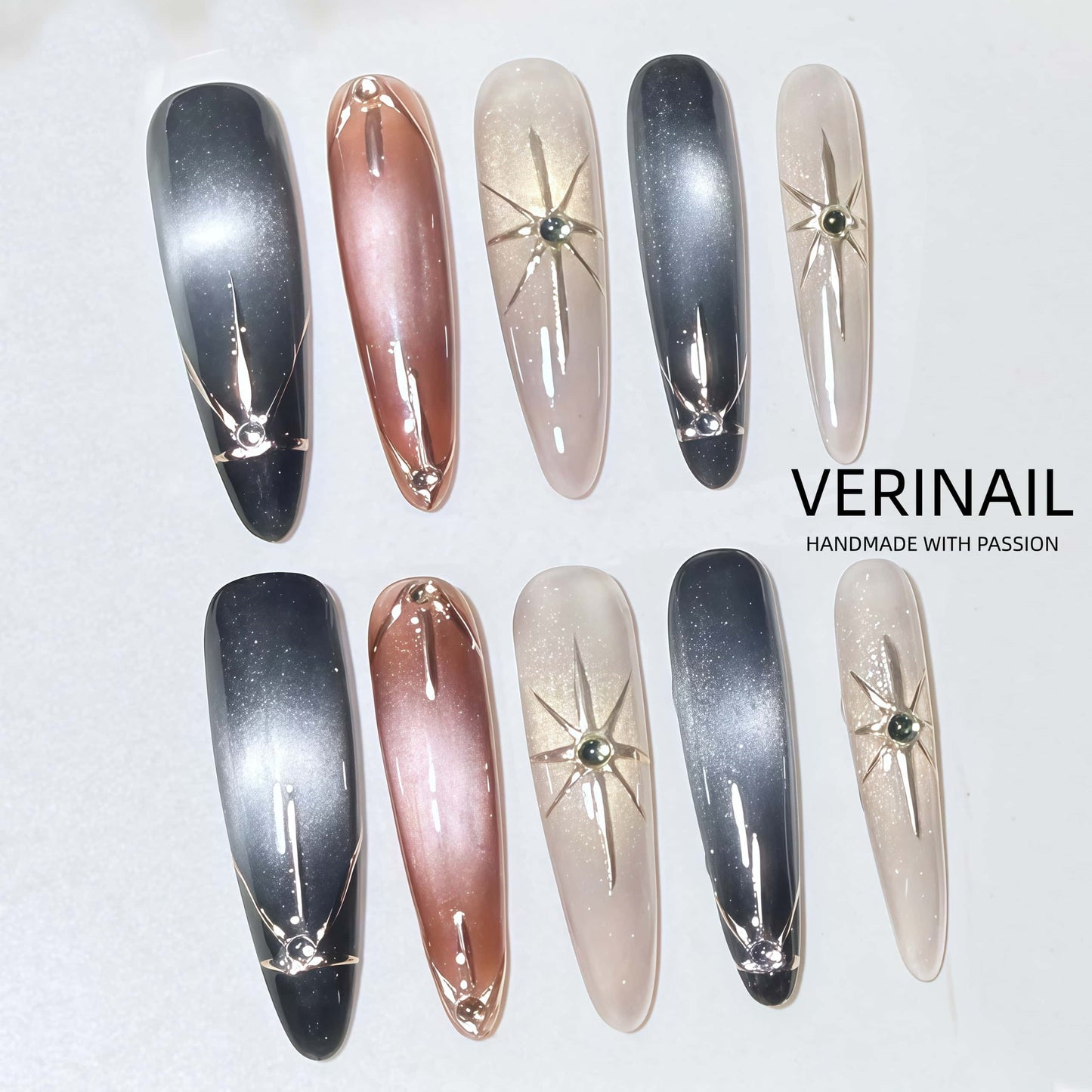 Press On Nails Color Silver SL02
